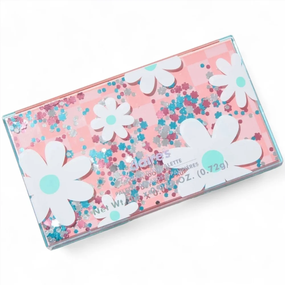 Claire’s Checkered Daisy Shaker Eyeshadow Palette – Neutral & Shimmer Shades